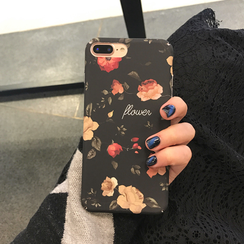 Fashion-Flower-Pattern-TPU-Protective-Case-Back-Cover-for-iPhone-X--6S--6S-Plus--7--8--7-Plus--8-Plu-1436067-1