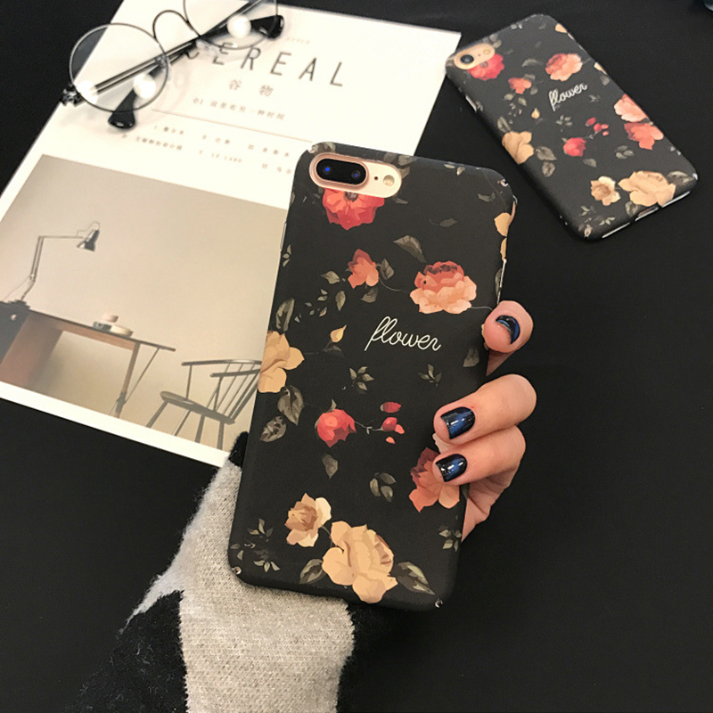 Fashion-Flower-Pattern-TPU-Protective-Case-Back-Cover-for-iPhone-X--6S--6S-Plus--7--8--7-Plus--8-Plu-1436067-2