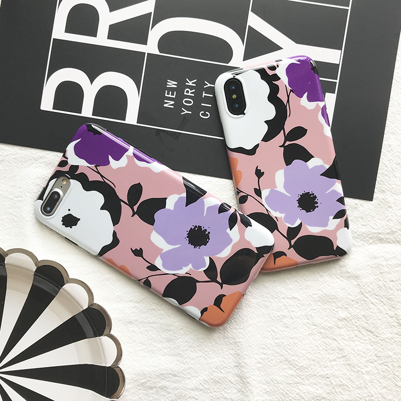 Fashion-Flower-Pattern-TPU-Protective-Case-Back-Cover-for-iPhone-X--6S--6S-Plus--7--8--7-Plus--8-Plu-1436067-6
