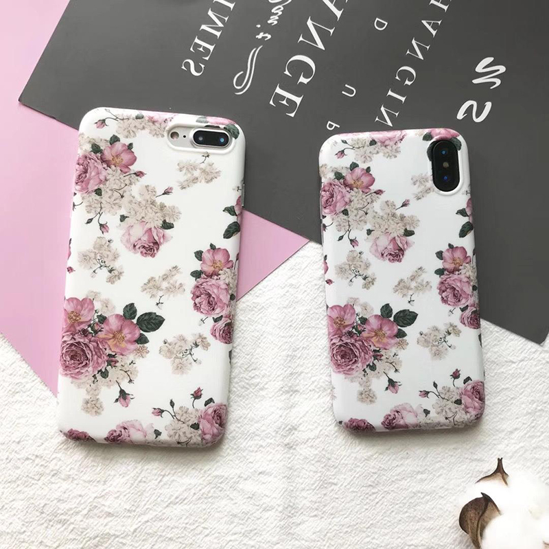 Fashion-Flower-Pattern-TPU-Protective-Case-Back-Cover-for-iPhone-X--6S--6S-Plus--7--8--7-Plus--8-Plu-1436067-7