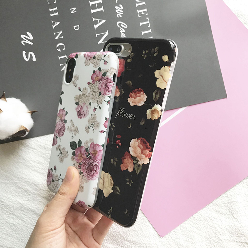 Fashion-Flower-Pattern-TPU-Protective-Case-Back-Cover-for-iPhone-X--6S--6S-Plus--7--8--7-Plus--8-Plu-1436067-8