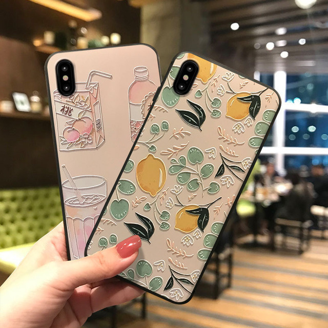 Fashion-Food-Cartoon-Pattern-3D-Embossed-TPU-Protective-Case-for-iPhone-X--XS--XR--XS-Max--6--7--8---1543306-1