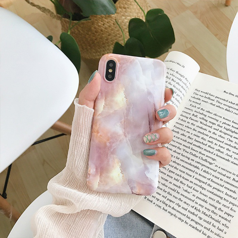 Fashion-Ins-Marble-Pattern-TPU-Protective-Case-Back-Cover-for-iPhone-X--XS--XR--XS-Max--6--7--8--6S--1447148-1