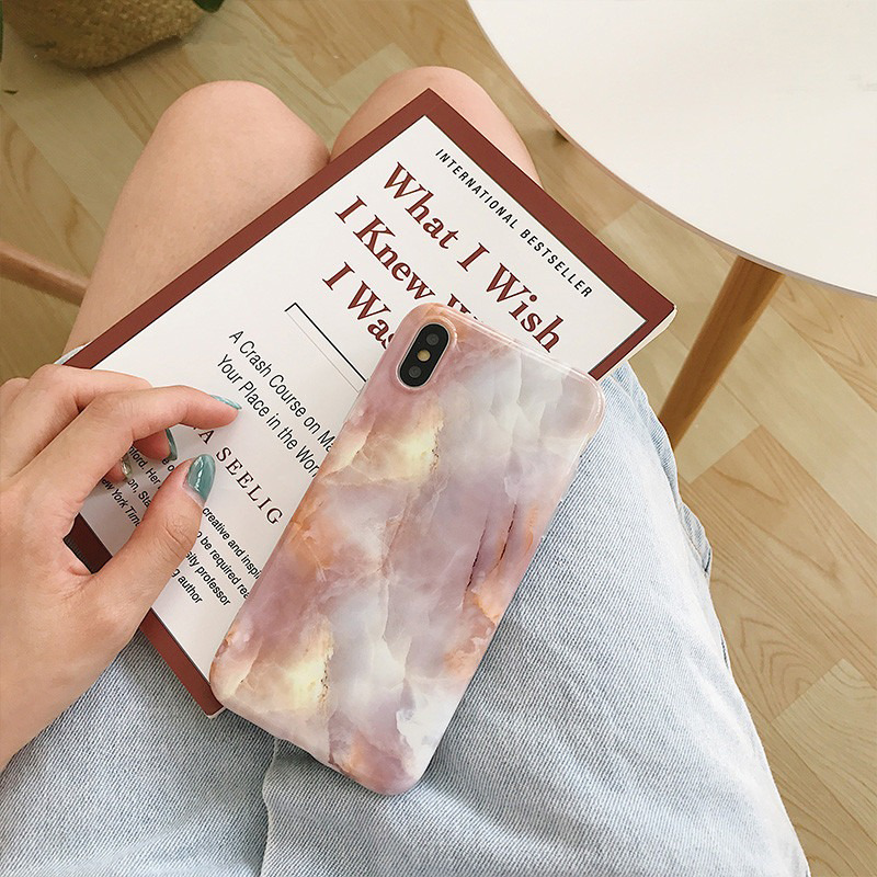 Fashion-Ins-Marble-Pattern-TPU-Protective-Case-Back-Cover-for-iPhone-X--XS--XR--XS-Max--6--7--8--6S--1447148-2