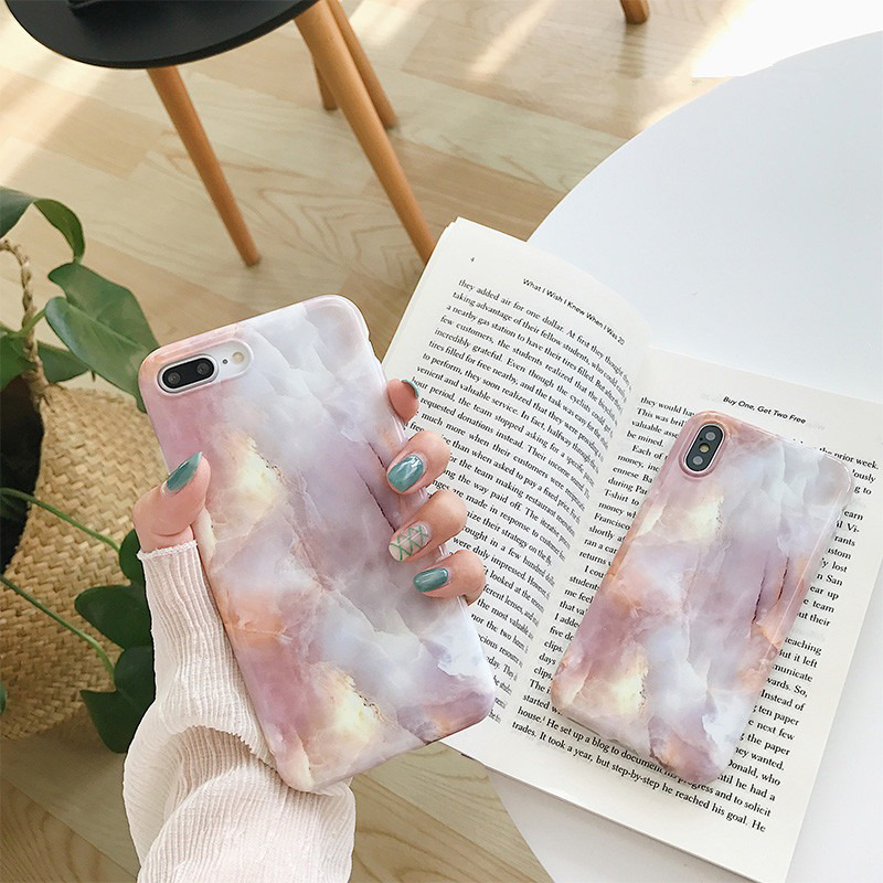 Fashion-Ins-Marble-Pattern-TPU-Protective-Case-Back-Cover-for-iPhone-X--XS--XR--XS-Max--6--7--8--6S--1447148-5