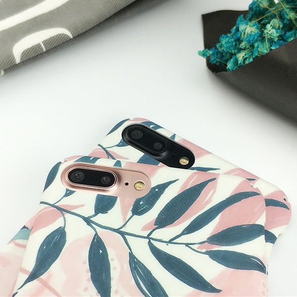 Fashion-Ins-Plant-Pattern-Matte-Hard-PC-Shockproof-Protective-Case-for-iPhone-X--7--8--7-Plus--8-Plu-1428156-3