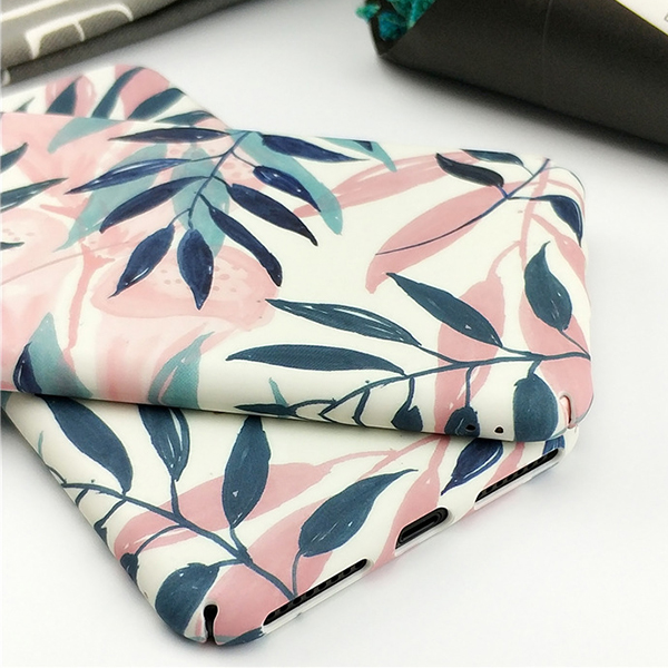 Fashion-Ins-Plant-Pattern-Matte-Hard-PC-Shockproof-Protective-Case-for-iPhone-X--7--8--7-Plus--8-Plu-1428156-5