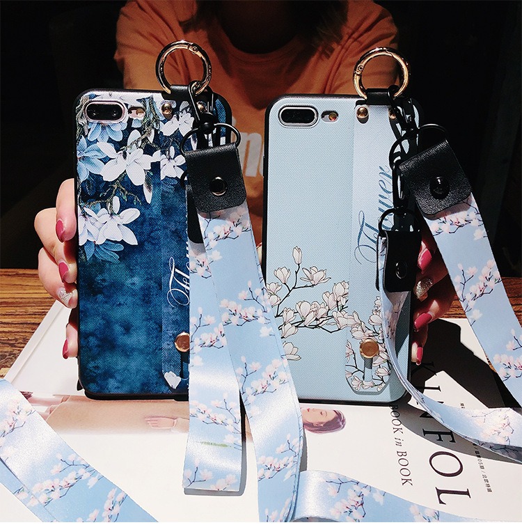 Fashion-Magnolia-Flower-Pattern-with-Wrist-Strap-Bracket-Shockproof-Silicone-Protective-Case-for-iPh-1436145-2