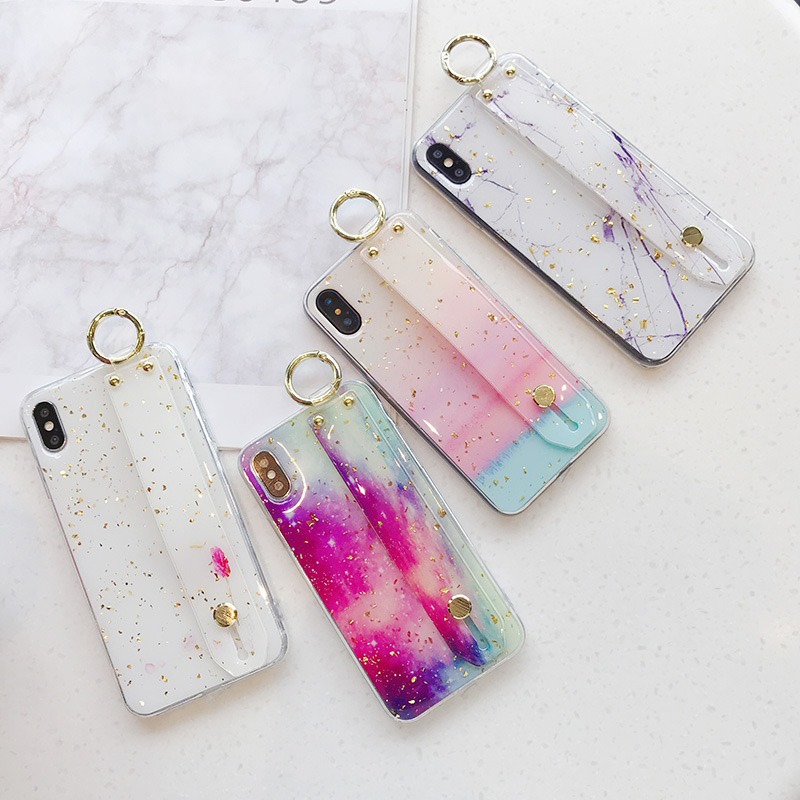 Fashion-Marble-Pattern-with-Wrist-Strap-Bracket-Shockproof-Epoxy-TPU-Protective-Case-for-iPhone-X--X-1447440-12