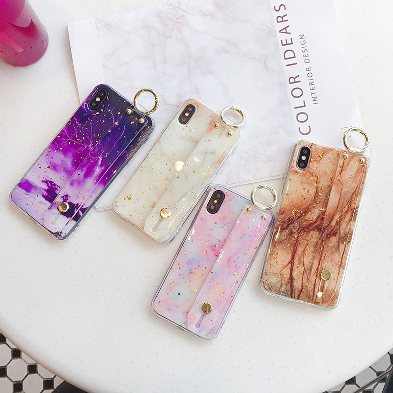 Fashion-Marble-Pattern-with-Wrist-Strap-Bracket-Shockproof-Epoxy-TPU-Protective-Case-for-iPhone-X--X-1447440-13