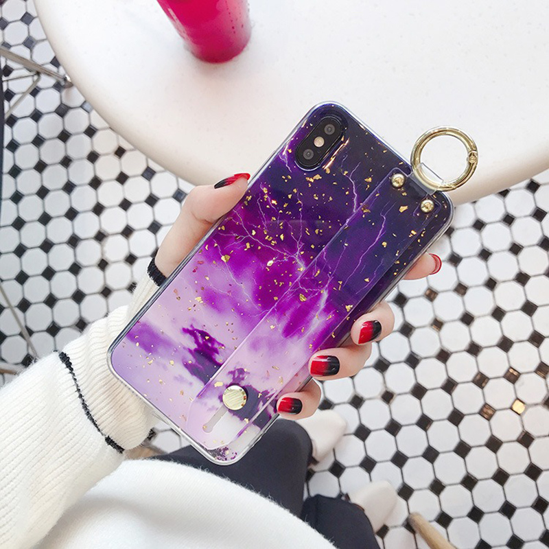 Fashion-Marble-Pattern-with-Wrist-Strap-Bracket-Shockproof-Epoxy-TPU-Protective-Case-for-iPhone-X--X-1447440-5