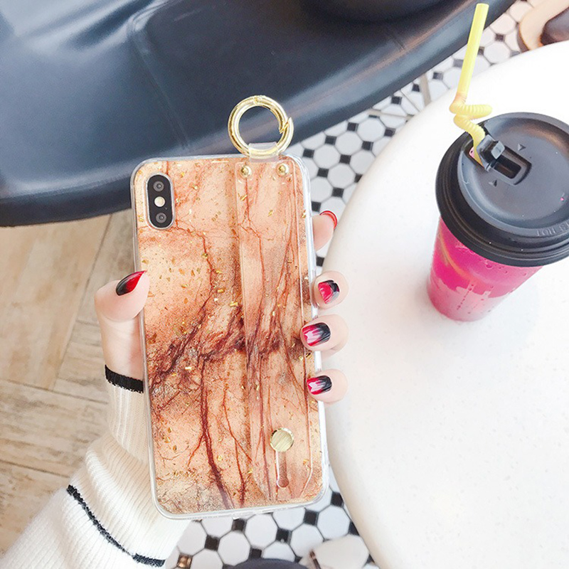 Fashion-Marble-Pattern-with-Wrist-Strap-Bracket-Shockproof-Epoxy-TPU-Protective-Case-for-iPhone-X--X-1447440-6