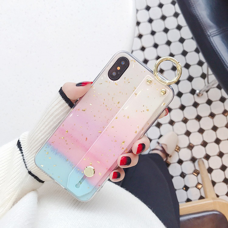 Fashion-Marble-Pattern-with-Wrist-Strap-Bracket-Shockproof-Epoxy-TPU-Protective-Case-for-iPhone-X--X-1447440-8