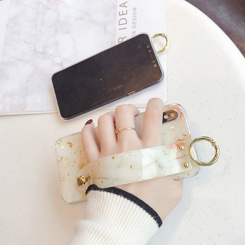 Fashion-Marble-Pattern-with-Wrist-Strap-Bracket-Shockproof-Epoxy-TPU-Protective-Case-for-iPhone-X--X-1447440-9
