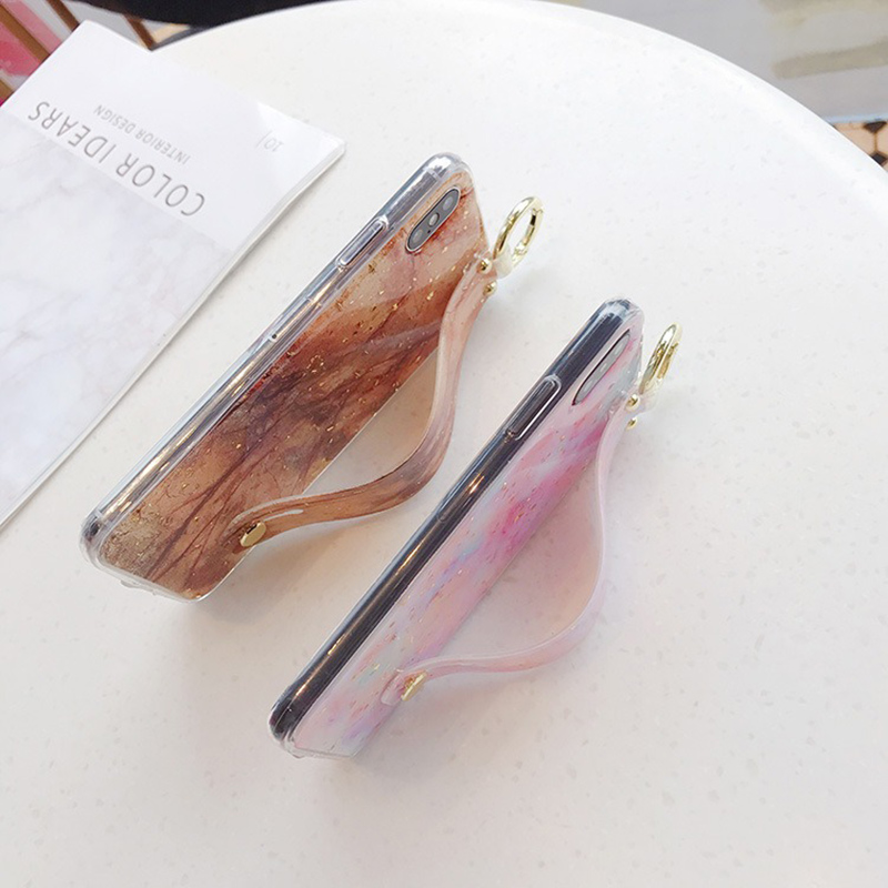 Fashion-Marble-Pattern-with-Wrist-Strap-Bracket-Shockproof-Epoxy-TPU-Protective-Case-for-iPhone-X--X-1447440-10
