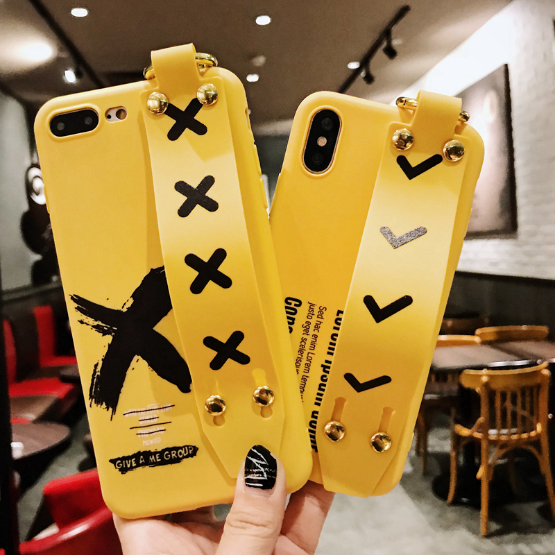 Fashion-with-Wrist-Strap-Bracket-Shockproof-TPU-Protective-Case-for-iPhone-X---6--6S--6-Plus--6S-Plu-1432621-1
