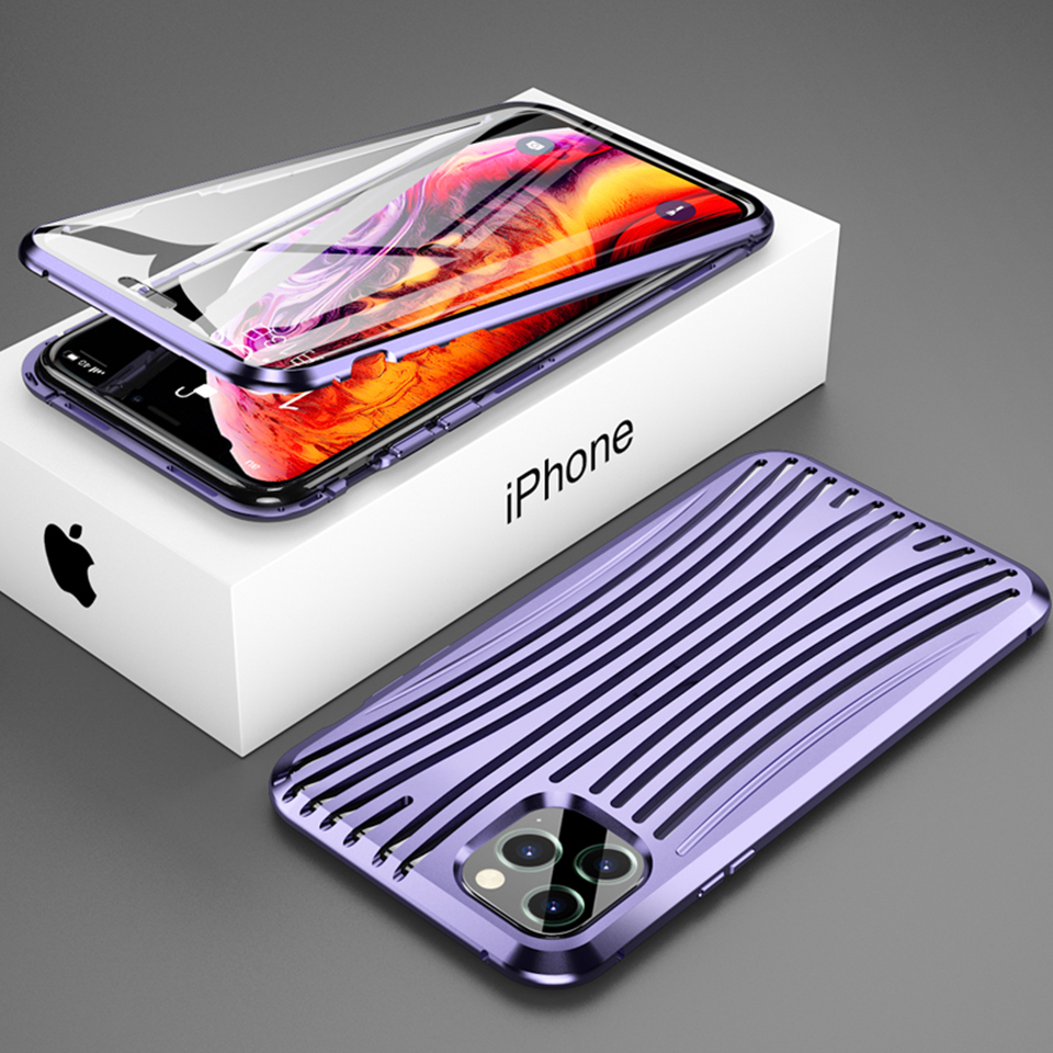 Fast-Cooling-Bakeey-for-iPhone-11-Case-360ordm-Magnetic-Flip-Touch-Screen-9H-Tempered-Glass--Hollow--1756642-20