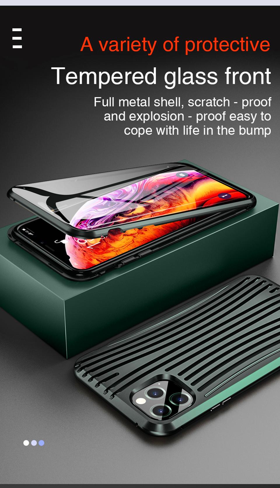 Fast-Cooling-Bakeey-for-iPhone-11-Case-360ordm-Magnetic-Flip-Touch-Screen-9H-Tempered-Glass--Hollow--1756642-3