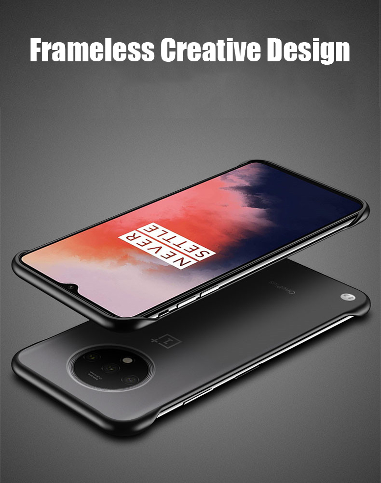 For-OnePlus-7T-Bakeey-Frameless-Ultra-Thin-Matte-with-finger-ring-Hard-PC-Protective-Case-1593409-1