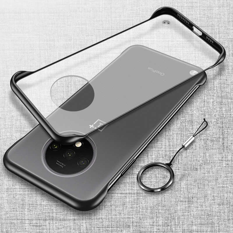 For-OnePlus-7T-Bakeey-Frameless-Ultra-Thin-Matte-with-finger-ring-Hard-PC-Protective-Case-1593409-9