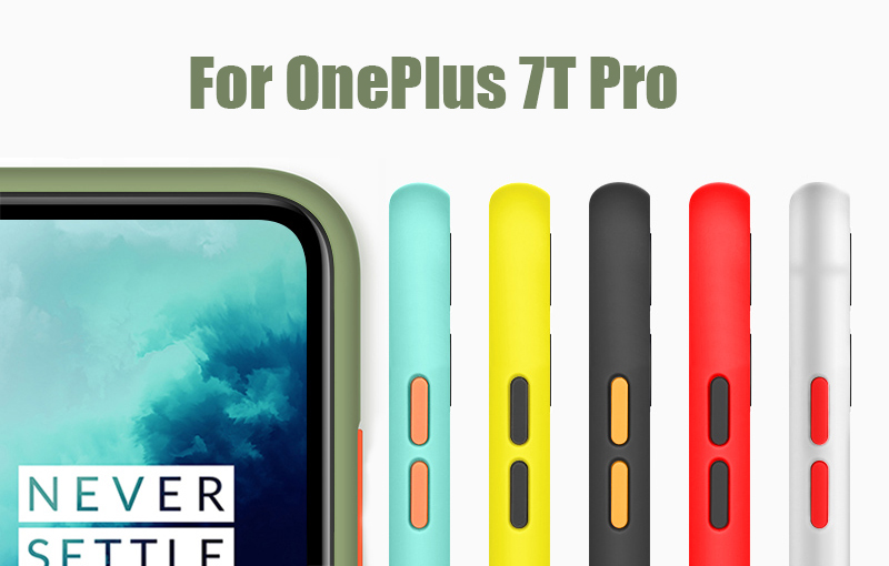 For-OnePlus-7T-Pro-Case-Bakeey-Armor-Shockproof-Anti-fingerprint-Matte-Translucent-Hard-PCSoft-TPU-E-1615976-1