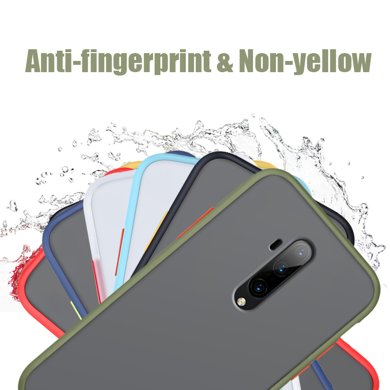 For-OnePlus-7T-Pro-Case-Bakeey-Armor-Shockproof-Anti-fingerprint-Matte-Translucent-Hard-PCSoft-TPU-E-1615976-5