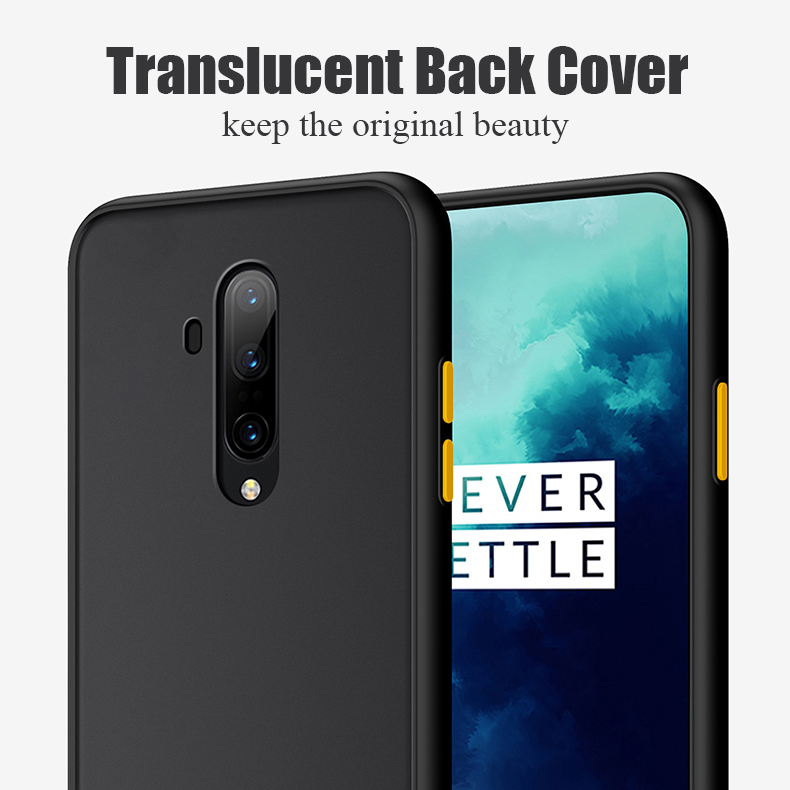For-OnePlus-7T-Pro-Case-Bakeey-Armor-Shockproof-Anti-fingerprint-Matte-Translucent-Hard-PCSoft-TPU-E-1615976-6