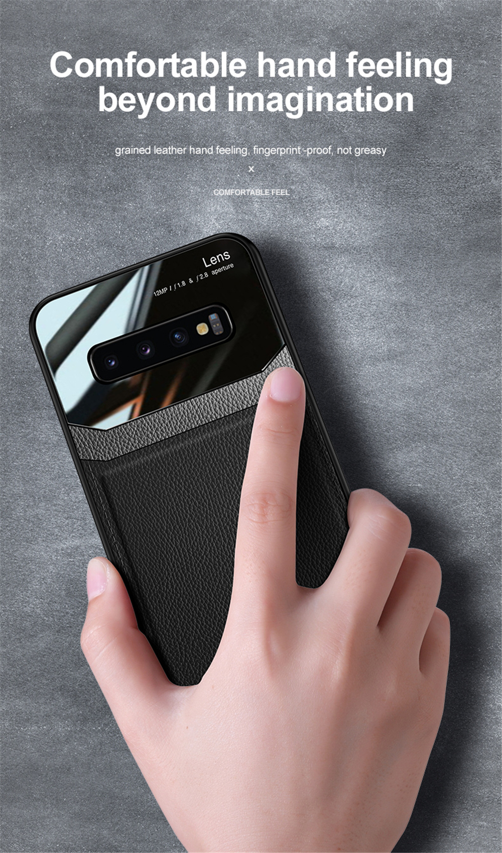 For-Samsung-Galaxy-S10e-Bakeey-Luxury-Business-PU-Leather-Mirror-Glass-Shockproof-Protective-Case-1630913-11