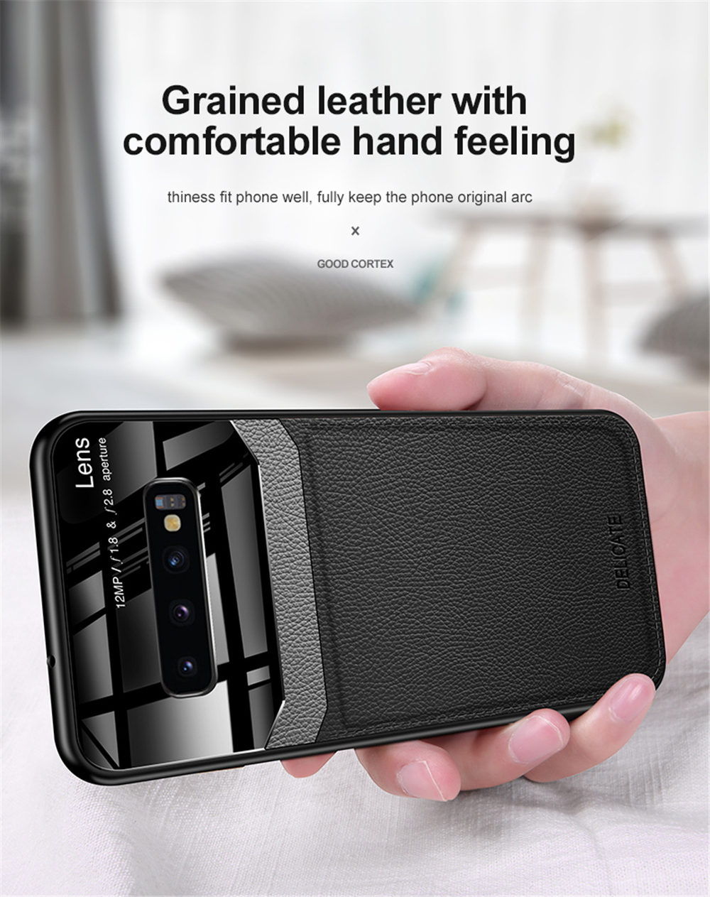 For-Samsung-Galaxy-S10e-Bakeey-Luxury-Business-PU-Leather-Mirror-Glass-Shockproof-Protective-Case-1630913-4