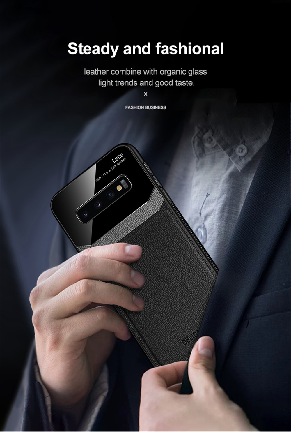 For-Samsung-Galaxy-S10e-Bakeey-Luxury-Business-PU-Leather-Mirror-Glass-Shockproof-Protective-Case-1630913-9