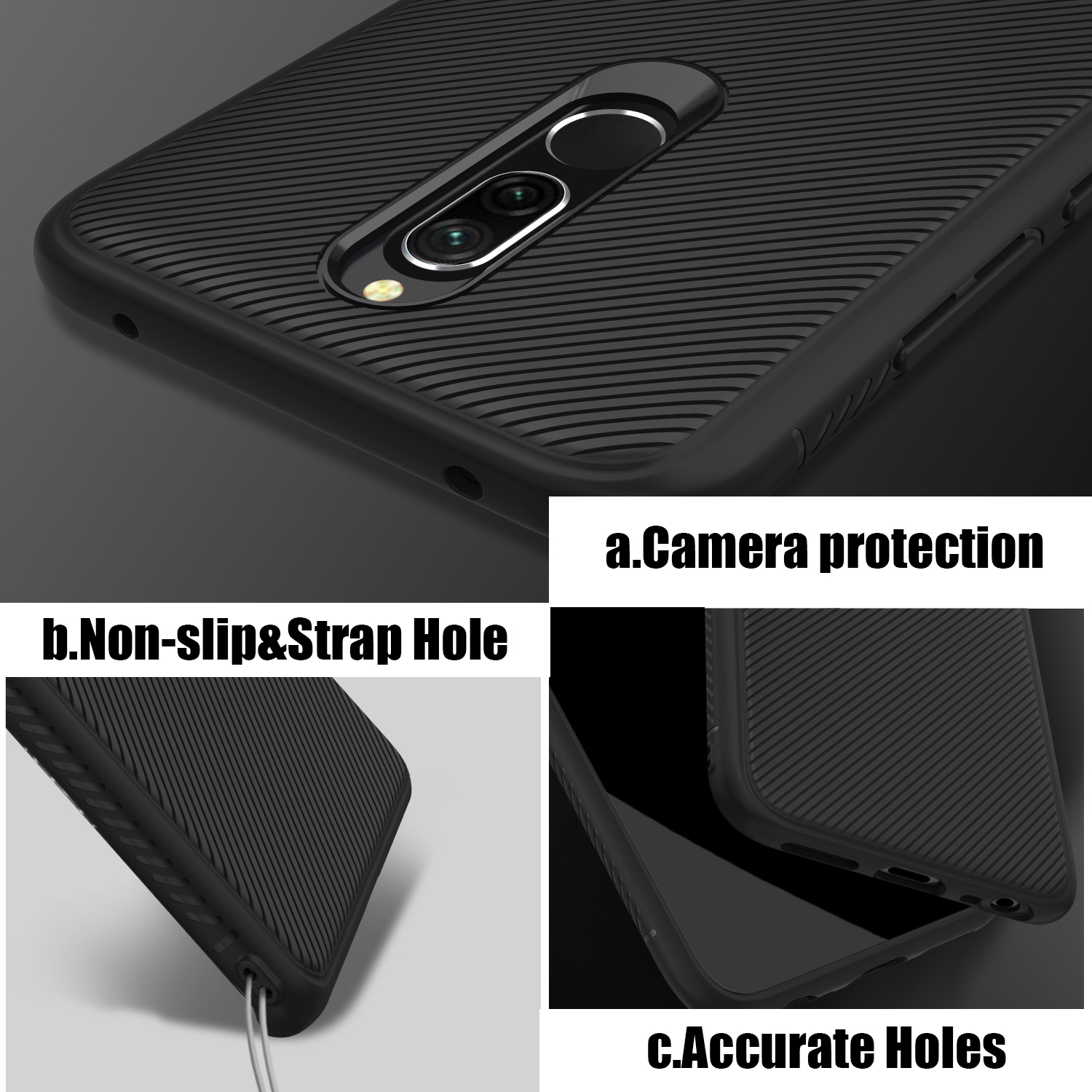 For-Xiaomi-Redmi-8-Case-Bakeey-Carbon-Fiber-Texture-Slim-Soft-TPU-Anti-fall-Anti-fingerptint-Protect-1595199-2
