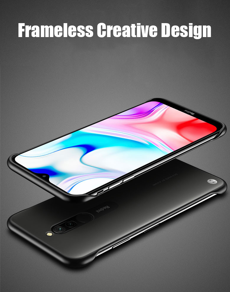 For-Xiaomi-Redmi-8-Case-Bakeey-Frameless-Ultra-Thin-Matte-with-finger-ring-Hard-PC-Protective-Case-1590447-2