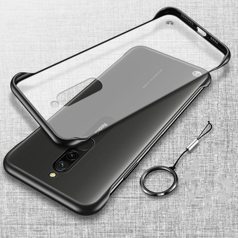 For-Xiaomi-Redmi-8-Case-Bakeey-Frameless-Ultra-Thin-Matte-with-finger-ring-Hard-PC-Protective-Case-1590447-11