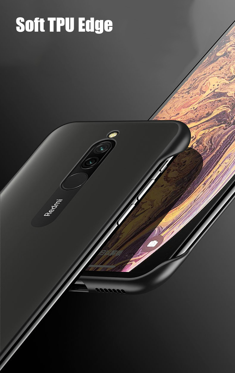 For-Xiaomi-Redmi-8-Case-Bakeey-Frameless-Ultra-Thin-Matte-with-finger-ring-Hard-PC-Protective-Case-1590447-4
