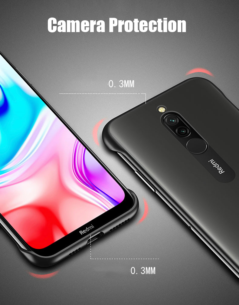 For-Xiaomi-Redmi-8-Case-Bakeey-Frameless-Ultra-Thin-Matte-with-finger-ring-Hard-PC-Protective-Case-1590447-5