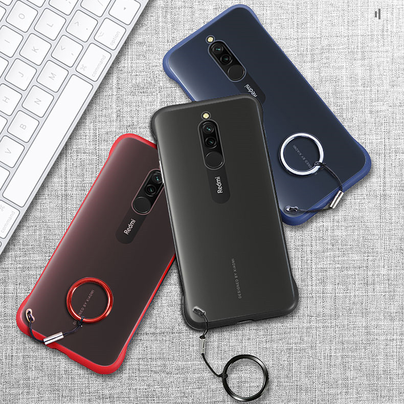 For-Xiaomi-Redmi-8-Case-Bakeey-Frameless-Ultra-Thin-Matte-with-finger-ring-Hard-PC-Protective-Case-1590447-7