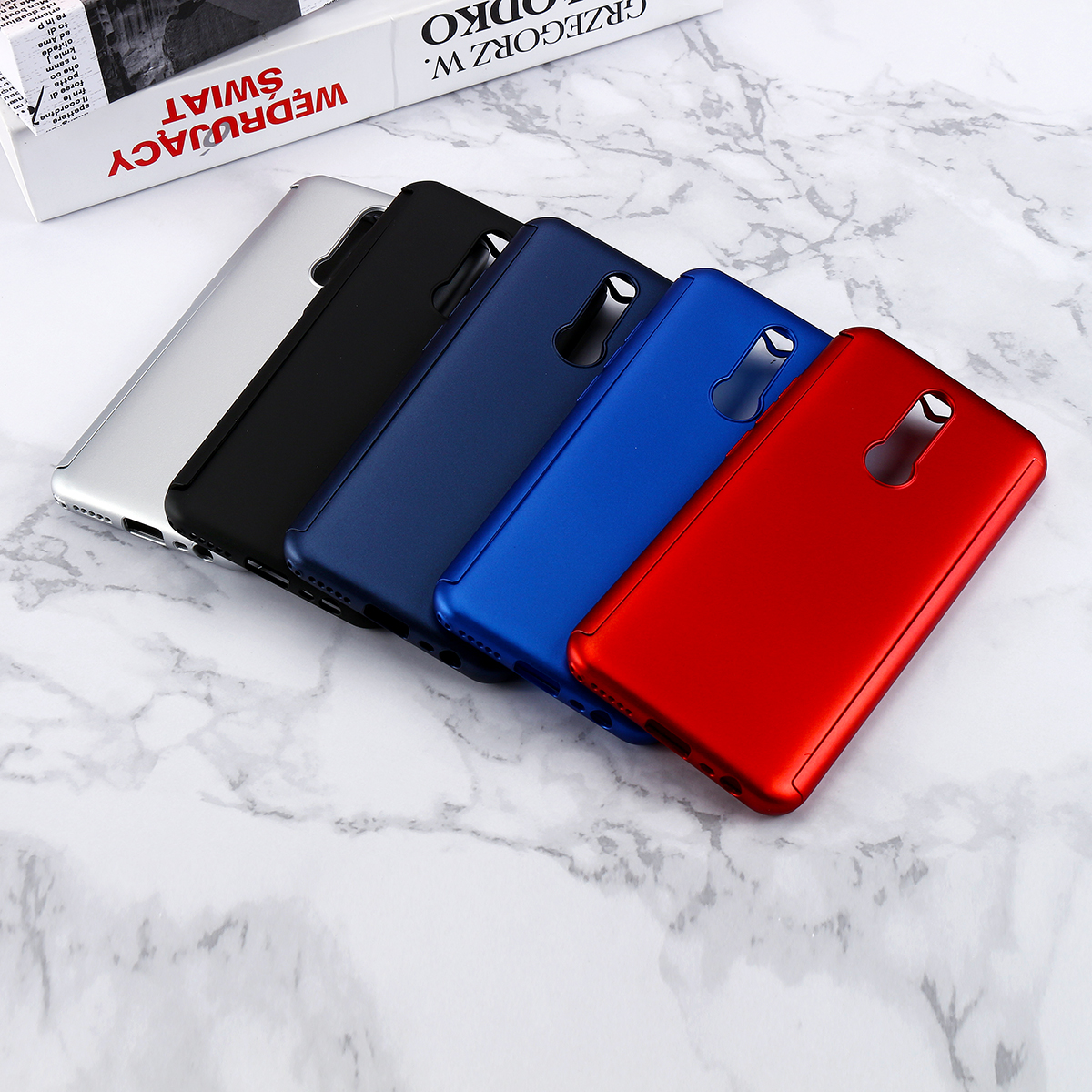 For-Xiaomi-Redmi-8-Case-Bakeey-Frosted-Ultra-thin-3-in-1-Plating-PC-Hard-Back-Cover-Protective-Case--1607684-12