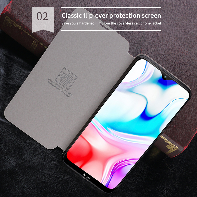 For-Xiaomi-Redmi-8-Mofi-Luxury-Shockproof-Flip-PU-Leather-Full-Cover-Protective-Case-Non-original-1596725-4
