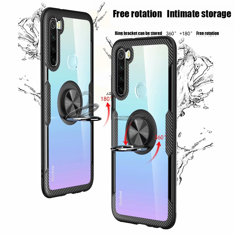 For-Xiaomi-Redmi-Note-8-Case-Bakeey-360deg-Adjustable-Ring-Holder-Anti-slip-Shockproof-Transparent-T-1605675-3