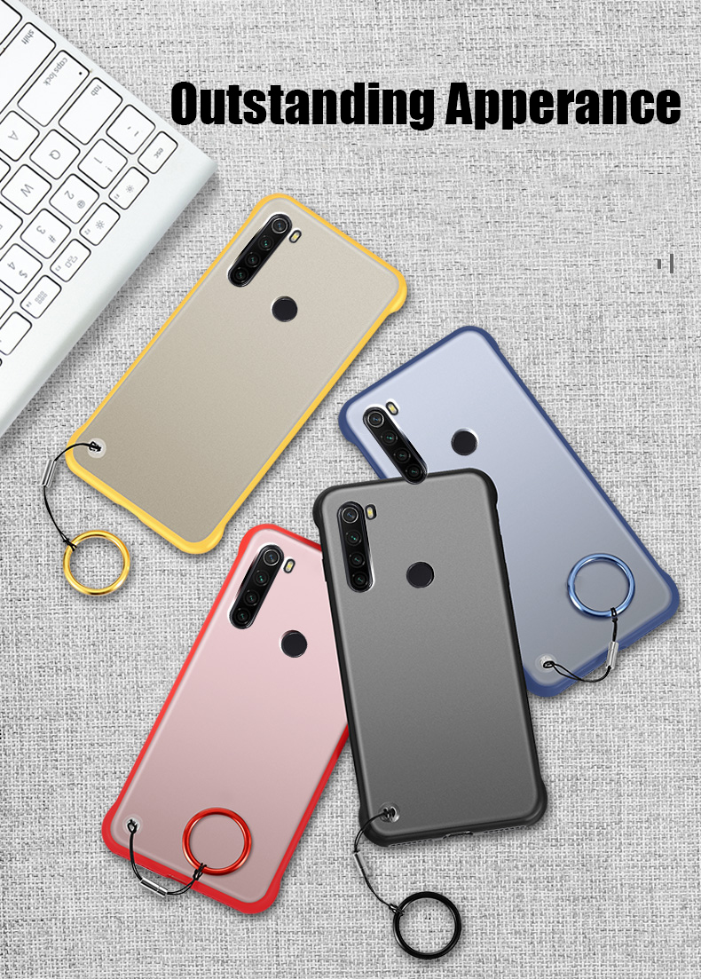 For-Xiaomi-Redmi-Note-8-Case-Bakeey-Translucent-Frameless-Ultra-Thin-Anti-Fall-Matte-Hard-PC-Protect-1595419-1