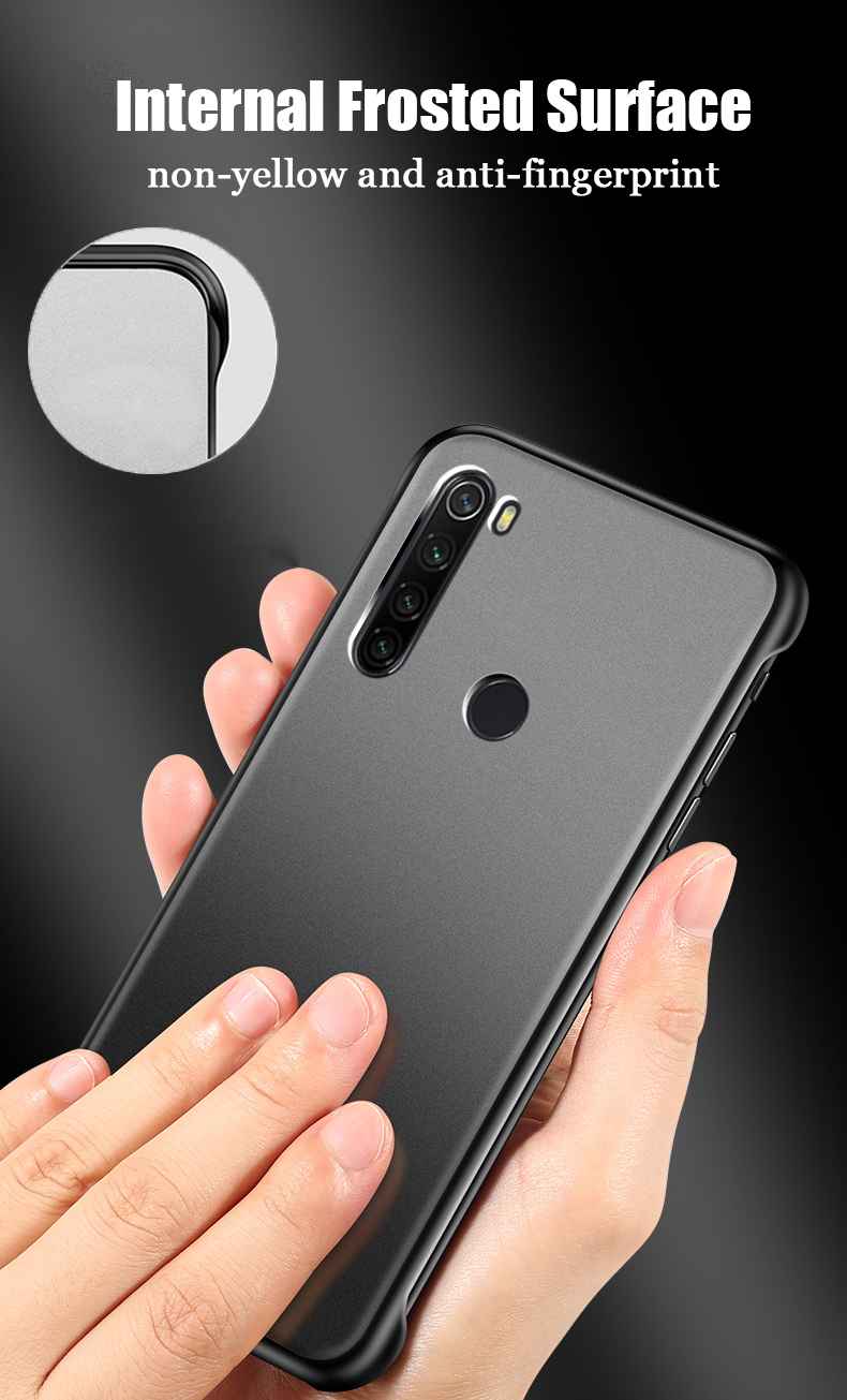 For-Xiaomi-Redmi-Note-8-Case-Bakeey-Translucent-Frameless-Ultra-Thin-Anti-Fall-Matte-Hard-PC-Protect-1595419-3
