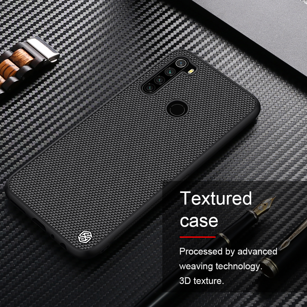 For-Xiaomi-Redmi-Note-8-NILLKIN-Anti-fingerprint-Anti-slip-Nylon-Synthetic-Fiber-Textured-Protective-1593412-5
