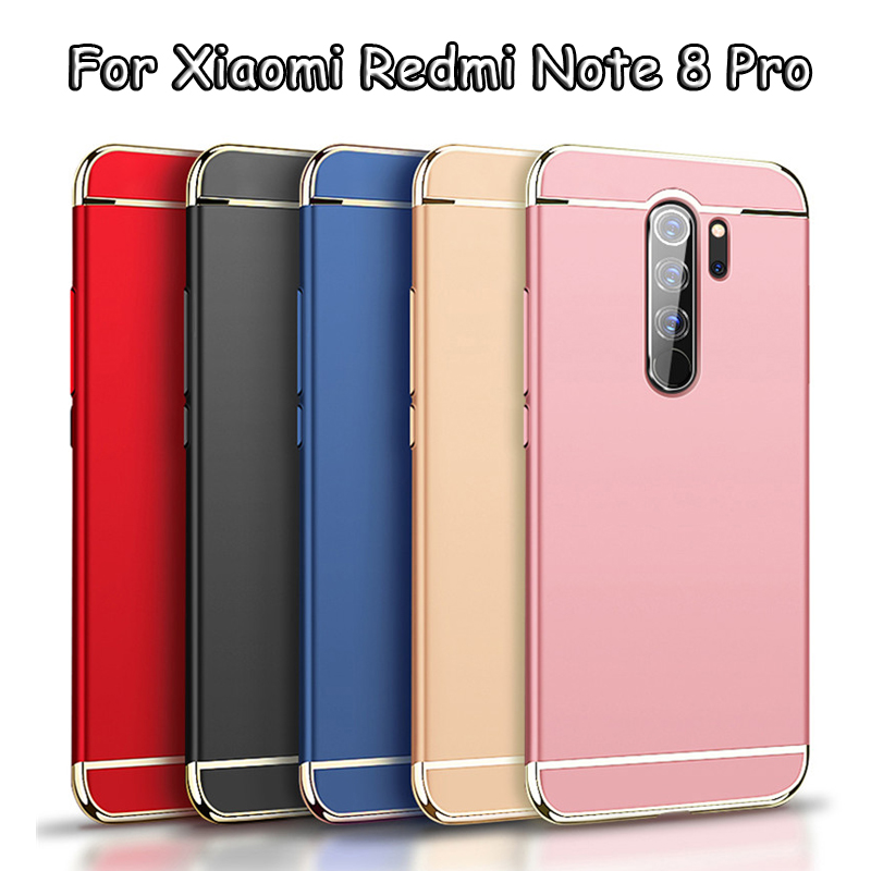 For-Xiaomi-Redmi-Note-8-Pro-Case-Bakeey-Ultra-thin-3-in-1-Plating-PC-Hard-Back-Cover-Protective-Case-1604628-1