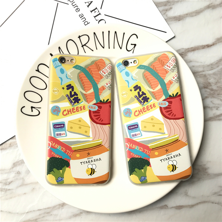 For-iPhone-7-Plus--8-Plus--7--8-Case-Food-Pattern-Matte-TPU-Ultra-Thin-Protective-Case-1432606-1