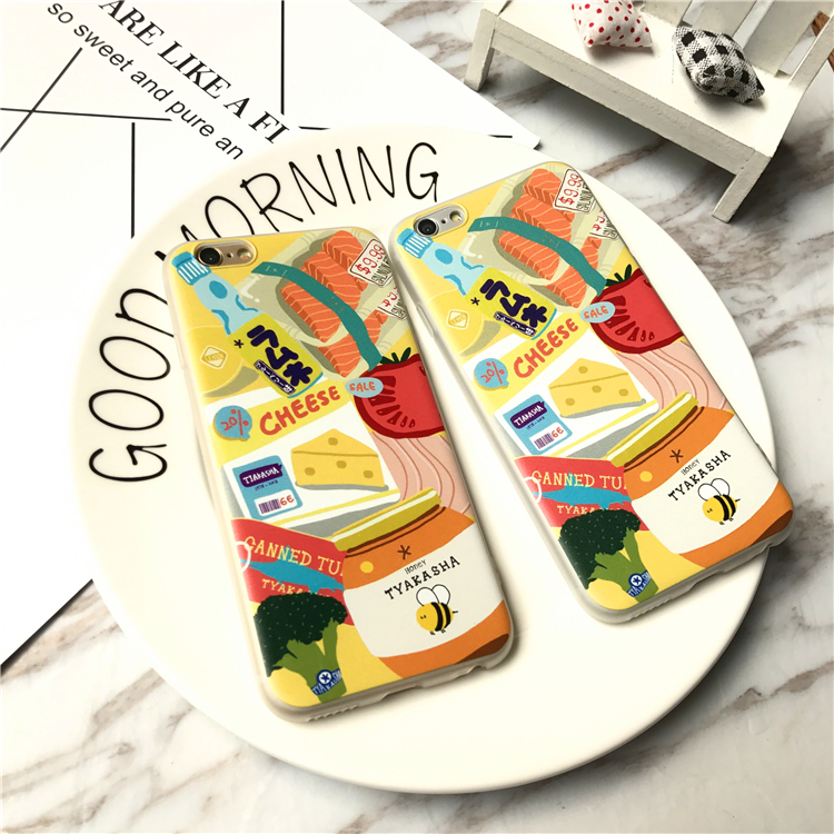 For-iPhone-7-Plus--8-Plus--7--8-Case-Food-Pattern-Matte-TPU-Ultra-Thin-Protective-Case-1432606-2