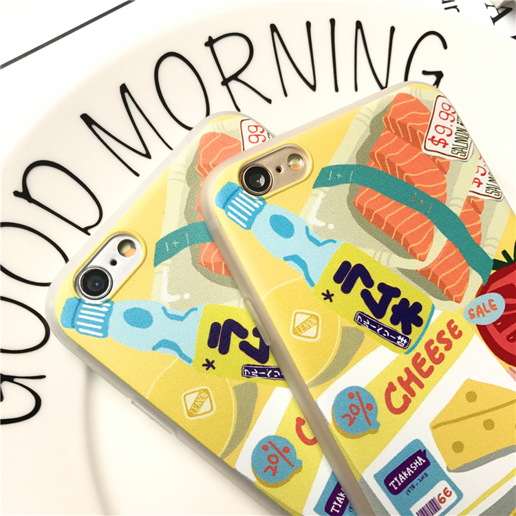 For-iPhone-7-Plus--8-Plus--7--8-Case-Food-Pattern-Matte-TPU-Ultra-Thin-Protective-Case-1432606-3
