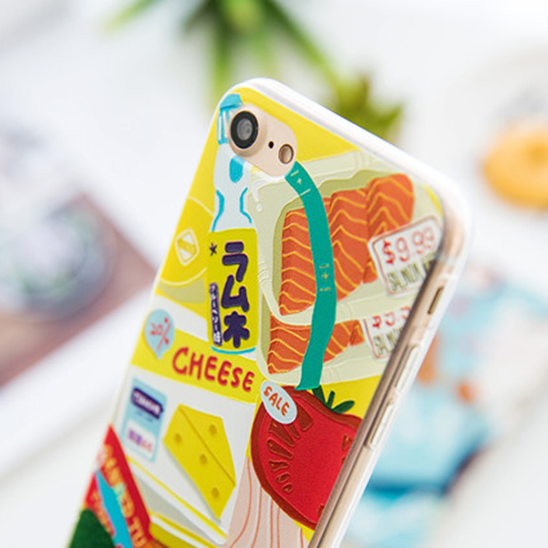 For-iPhone-7-Plus--8-Plus--7--8-Case-Food-Pattern-Matte-TPU-Ultra-Thin-Protective-Case-1432606-4