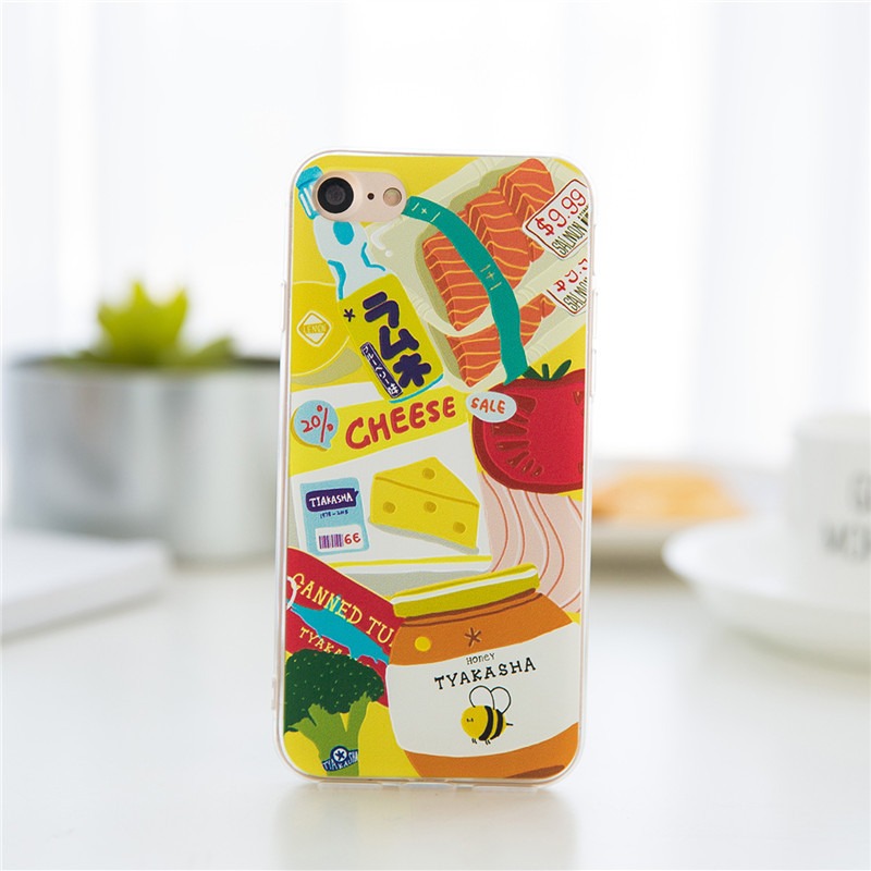 For-iPhone-7-Plus--8-Plus--7--8-Case-Food-Pattern-Matte-TPU-Ultra-Thin-Protective-Case-1432606-10