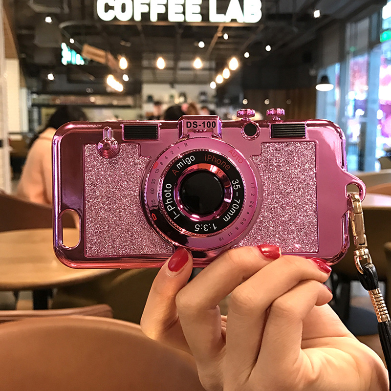 For-iPhone-X--6-Plus--7-Case-Fashion-Bling-Glitter-Creative-Camera-Pattern-Protective-Case-Back-Cove-1432834-3