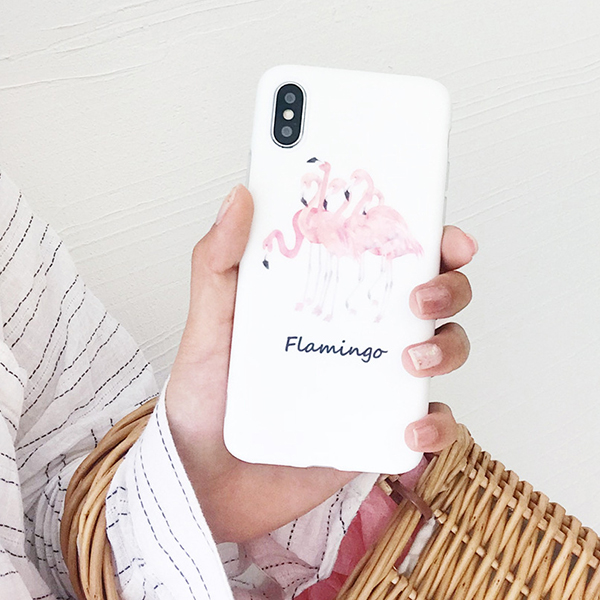 For-iPhone-X--6-Plus-Case-Fashion-INS-Style-Flamingo-Pattern-Protective-Case-Back-Cover-1428176-4